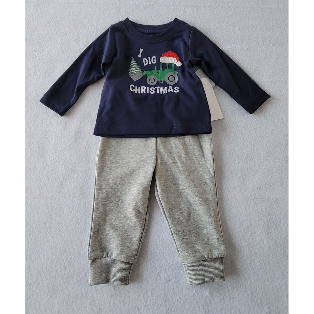 Planet Cotton Toddler‎ Christmas Outfit "I Dig Christmas"  Set Size NB